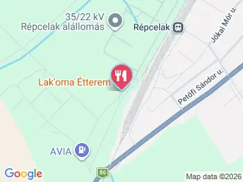 Lak'oma Étterem Répcelak a térképen