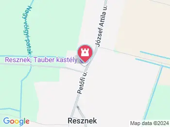 Tauber kastély Resznek a térképen