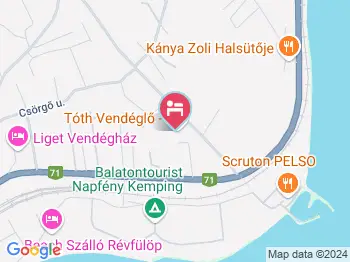 Tóth Vendégház Révfülöp a térképen