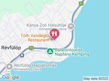 Tóth Vendéglő Révfülöp a térképen