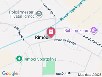 Napszámos óra Rimóc a térképen