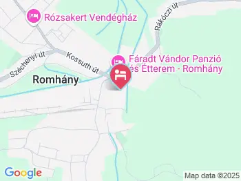 Fáradt Vándor Panzió Romhány a térképen