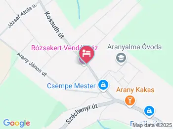 Rózsakert Vendégház Romhány a térképen