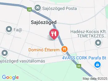 Dominó Ételbár Sajószöged a térképen