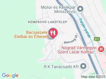 Bacsaszelet Ételbár Salgótarján a térképen