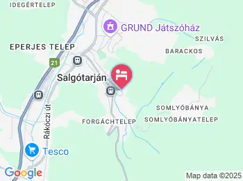 Juhar Vendégház Salgótarján a térképen