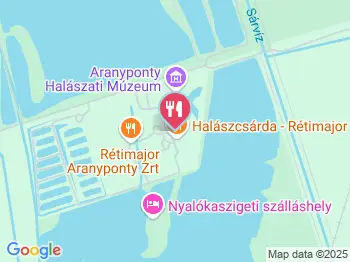 Aranyponty Halászcsárda Sáregres a térképen