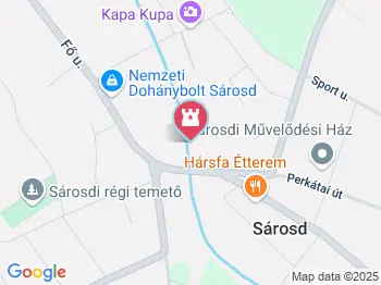 Esterházy-kastély Sárosd a térképen