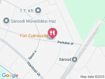Füri Cukrászda Sárosd a térképen