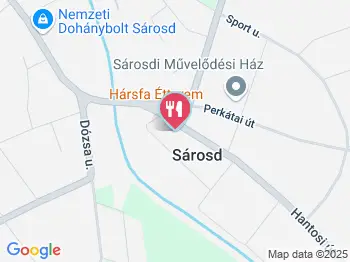 Hársfa Étterem Sárosd a térképen