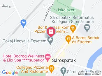 A Művelődés Háza és Könyvtára Sárospatak a térképen