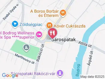 Béla Király Udvar Étterem-Kávézó Sárospatak a térképen