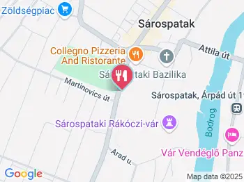 Grill Gödör Sárospatak a térképen