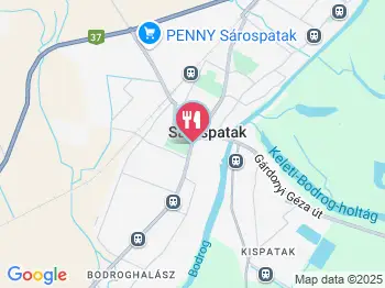 Hotel Bodrog Wellness étterme Sárospatak a térképen