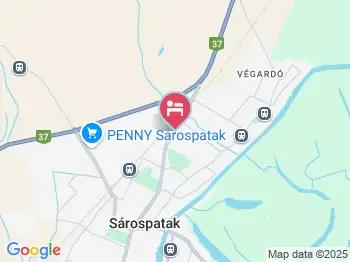 Huszár Panzió Sárospatak a térképen