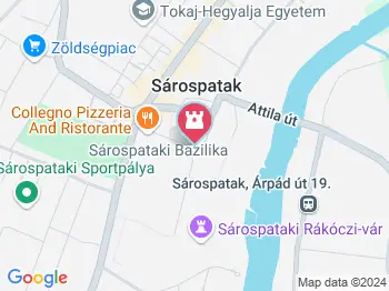 Szent Erzsébet-szoborcsoport Sárospatak a térképen