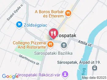 Traszik Lángos Sárospatak a térképen