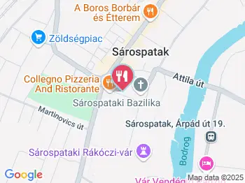 Újbástya Kávézó Sárospatak a térképen