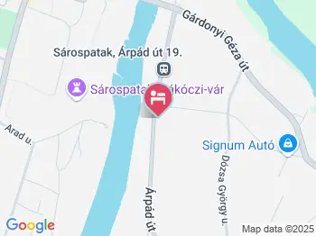 Vár Panzió Sárospatak a térképen