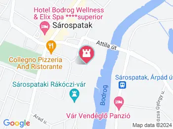 Vízikapu Sárospatak a térképen