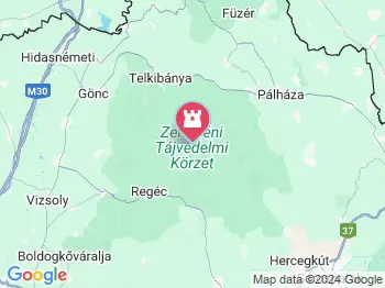 Zempléni Tájvédelmi Körzet Sárospatak a térképen