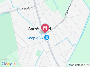 Lépcsős italbolt Sárrétudvari a térképen