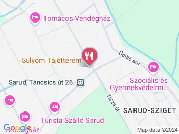 Sulyom Tájétterem Sarud a térképen