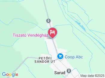 Tisza-tó Vendégház Sarud a térképen