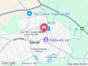 Berta-ház Apartman Sárvár a térképen