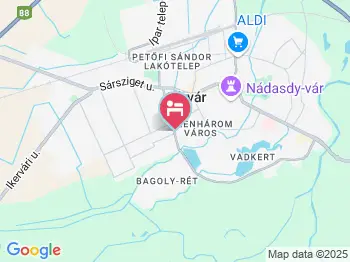 Bözsi Apartman Sárvár a térképen