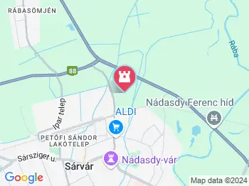 Csónakázó-tó Sárvár a térképen