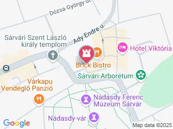 Evangélikus templom Sárvár a térképen