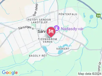 Holdvirág Hotel Sárvár a térképen
