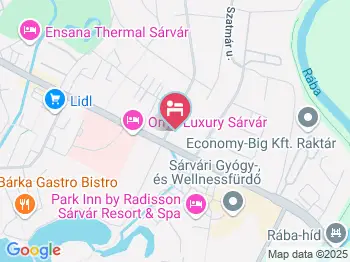 Hotel Aqua Sárvár Sárvár a térképen