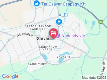 Hotel Bassiana Sárvár a térképen