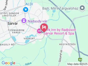 Korona Panzió Sárvár a térképen