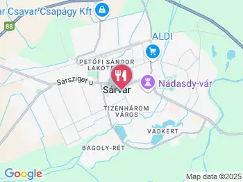 Matróz Étterem Sárvár a térképen