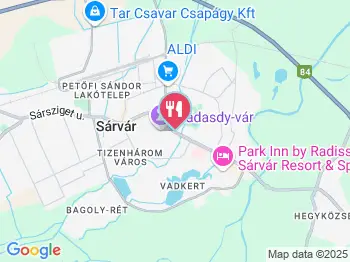 Nádor Étterem Sárvár a térképen