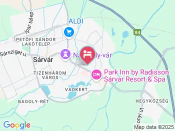 Napsugár Apartmanház Sárvár a térképen