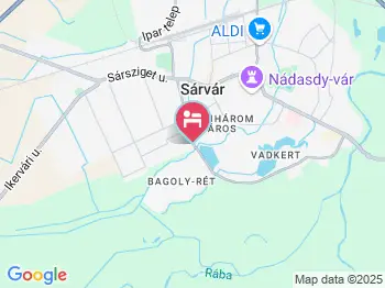 Nóra Apartman Sárvár a térképen