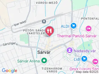 Platán Étterem Sárvár Sárvár a térképen