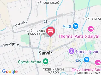 Platán Hotel Sárvár Sárvár a térképen