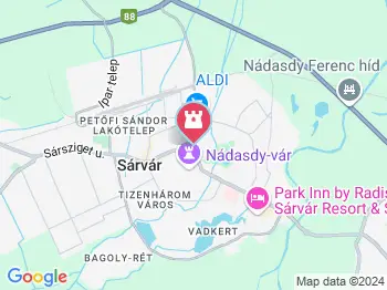 Posta tér Sárvár a térképen