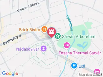 Sárvári Arborétum Sárvár a térképen