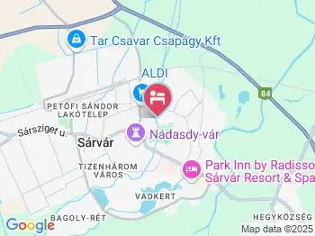 Tolnai Apartman Sárvár a térképen