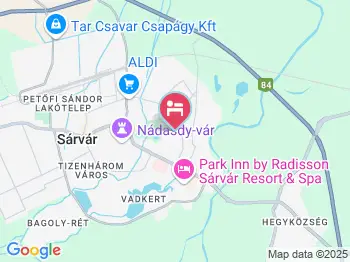 Újsziget Vendégház Sárvár a térképen