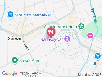 Várkapu Vendéglő Sárvár a térképen