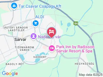 Velanira Apartman Sárvár a térképen