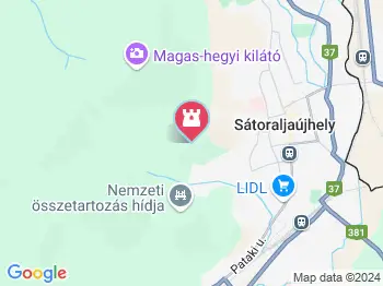 100. Országzászló Sátoraljaújhely a térképen