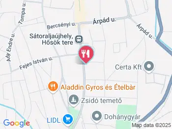 A gyrosos Sátoraljaújhely a térképen